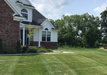 Freshly mowed lawn in Camden New Jersey