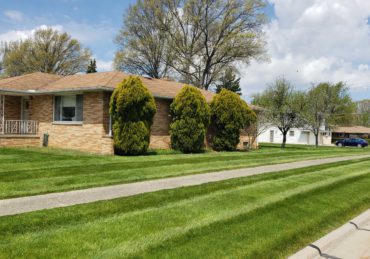 Freshly mowed lawn in Elyria Ohio