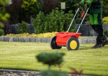 Grass Lawn Seeding Spreader Job